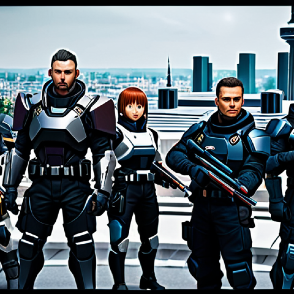 Team Building Strategy**

"A strategy board depicting a Nikke team formation. The Nikke characters are rendered in a dynamic, anime style but are fully clothed in tactical gear and futuristic armor. No exposed skin is visible. The background shows a stylized cityscape reminiscent of a futuristic Berlin. The scene is lit with bright, clean lighting. Include UI elements like stats and skill icons, but make them unobtrusive. Emphasis should be on the strategic arrangement. Safe for work, appropriate content, fully clothed, family-friendly, professional digital art, perfect anatomy, correct proportions, natural pose, well-formed hands, proper finger count, natural body proportions."

**