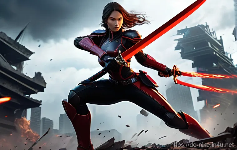 승리의여신 니케 데미지 최고 기록 - **Prompt 1: The Relentless DPS Queen - Scarlet: Black Shadow in Full Attack**
"A full-body shot ...
