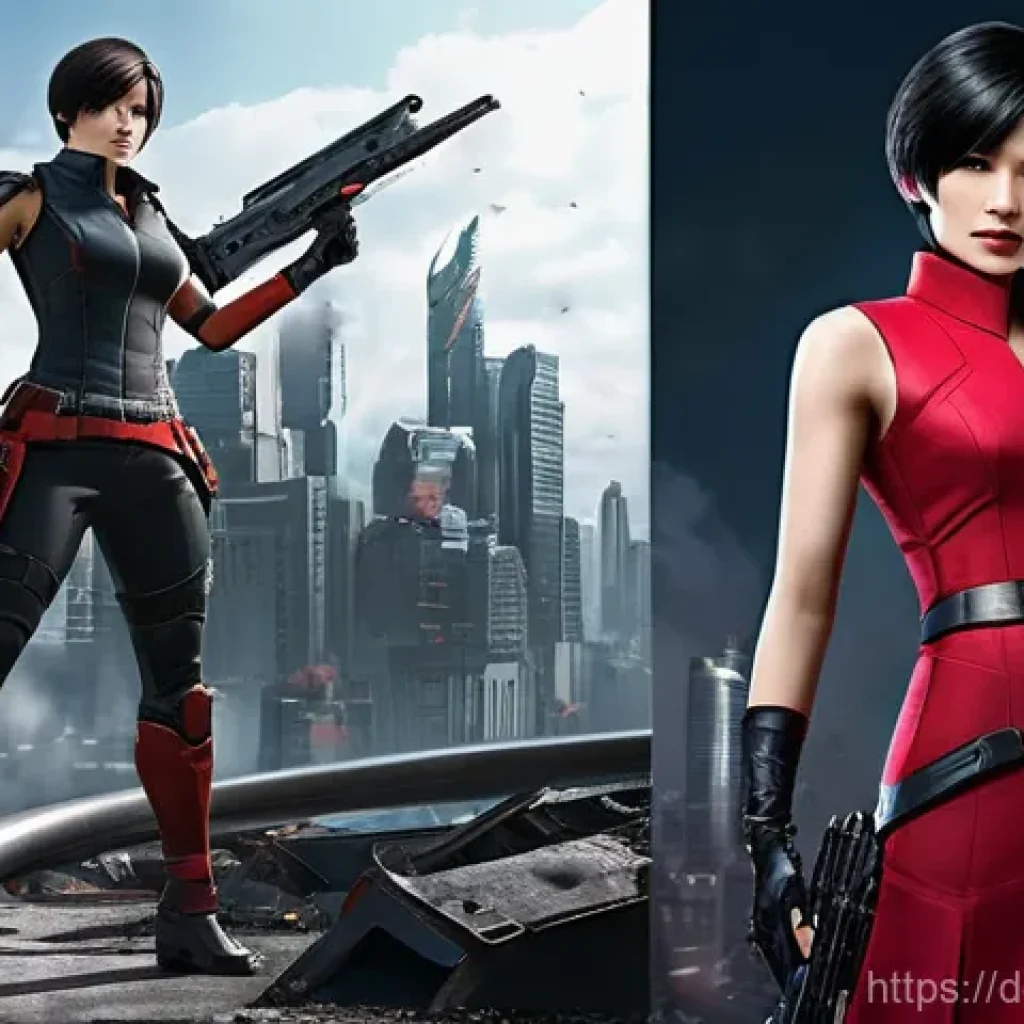 승리의여신 니케 팬 소식지 - **Ada Wong, Secret Agent in Nikke's Style**
"A full-body image of Ada Wong from Resident Evil, r...
