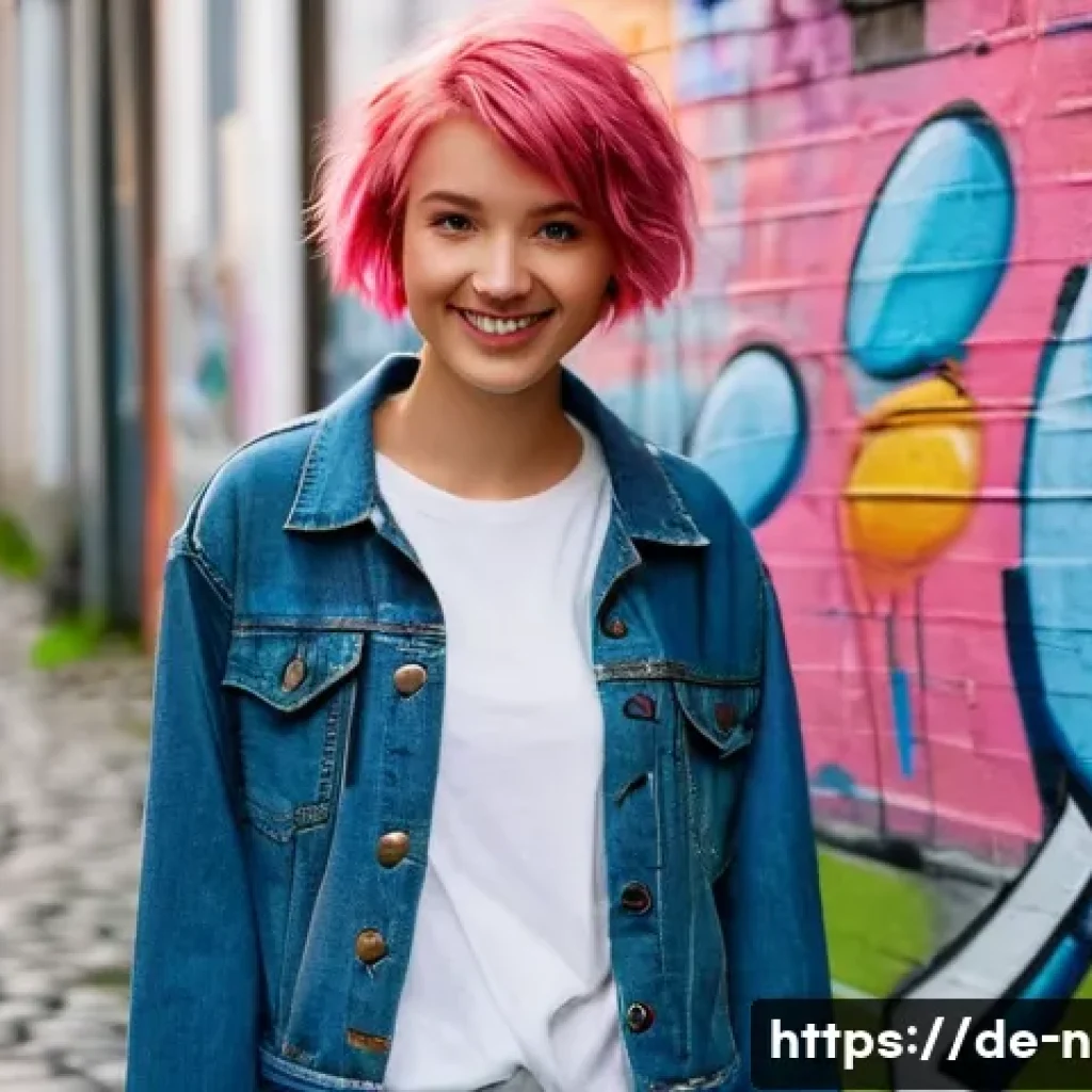 승리의여신 니케 초보 유저 가이드 - **Prompt:** A young woman in her early 20s with short, choppy pink hair, wearing a stylish, slightly...