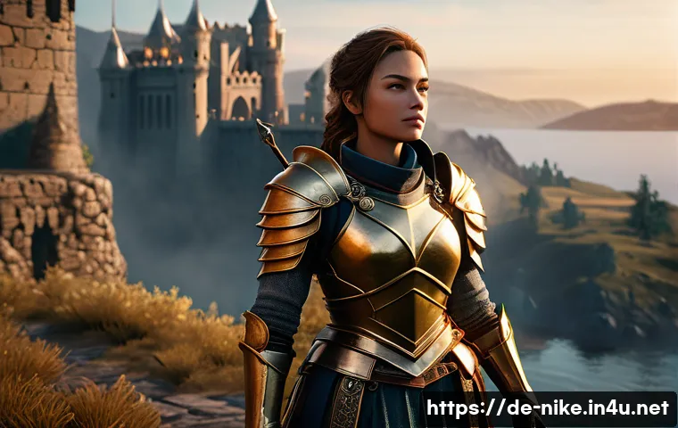승리의여신 니케 스크린샷 퀄리티 향상 - A hyper-realistic gaming screenshot scene showcasing a high-resolution fantasy RPG environment with ...