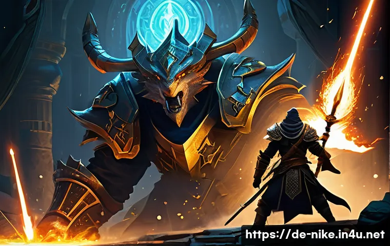 승리의여신 니케 고난이도 퀘스트 수행 - A dynamic fantasy RPG team in the middle of a challenging quest battle scene: a balanced group consi...