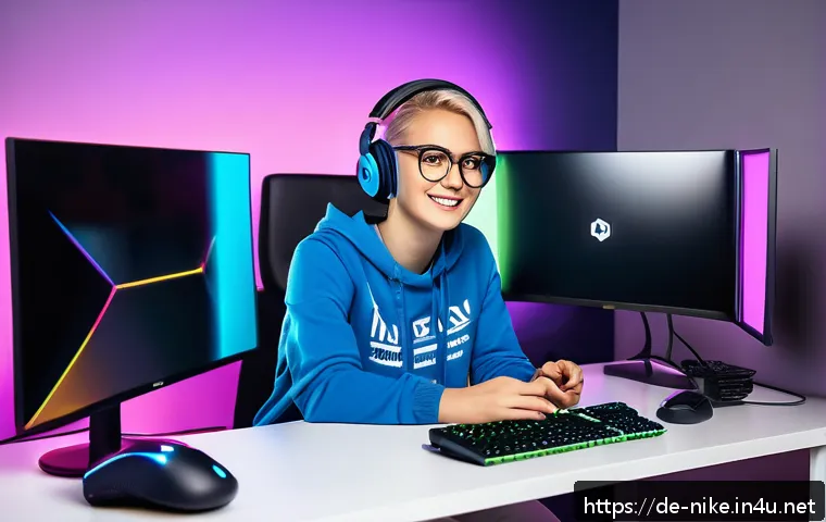 승리의여신 니케 공식 스트리머 모집 - A confident female gamer streaming Goddess of Victory: Nikke from a modern, cozy room with professio...